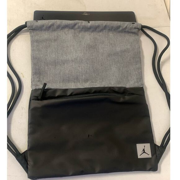 Jordan Big Boys Pivot Drawstring Sack Bag, Black / Gray - Picture 1 of 4